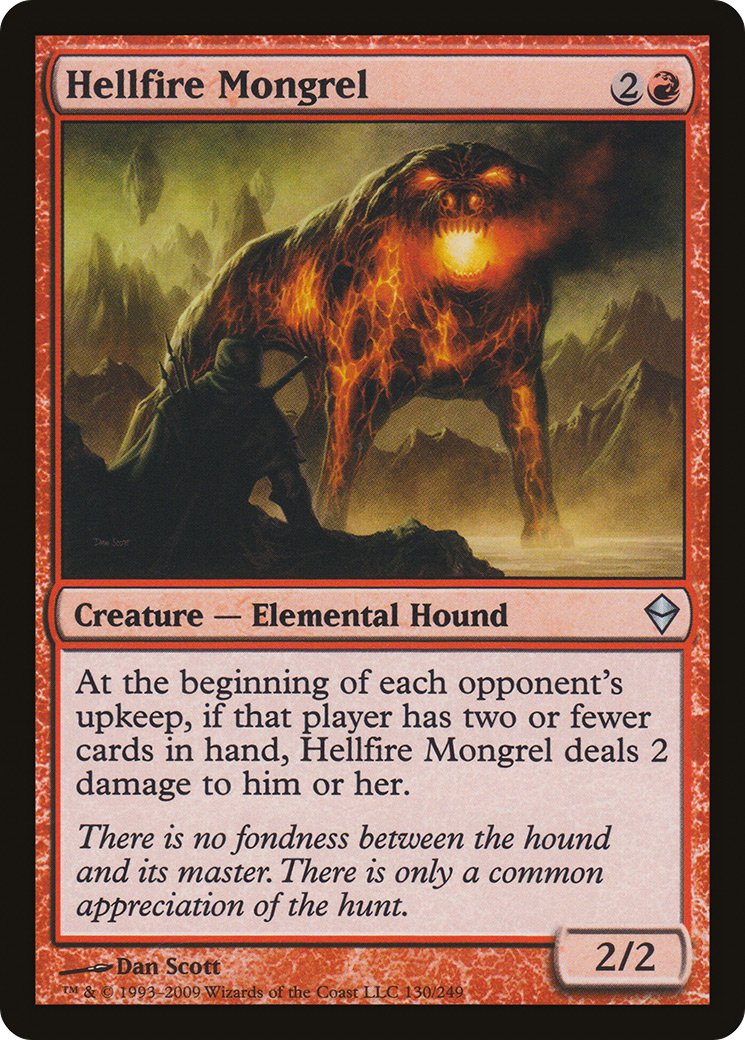 Hellfire Mongrel [Zendikar]-1