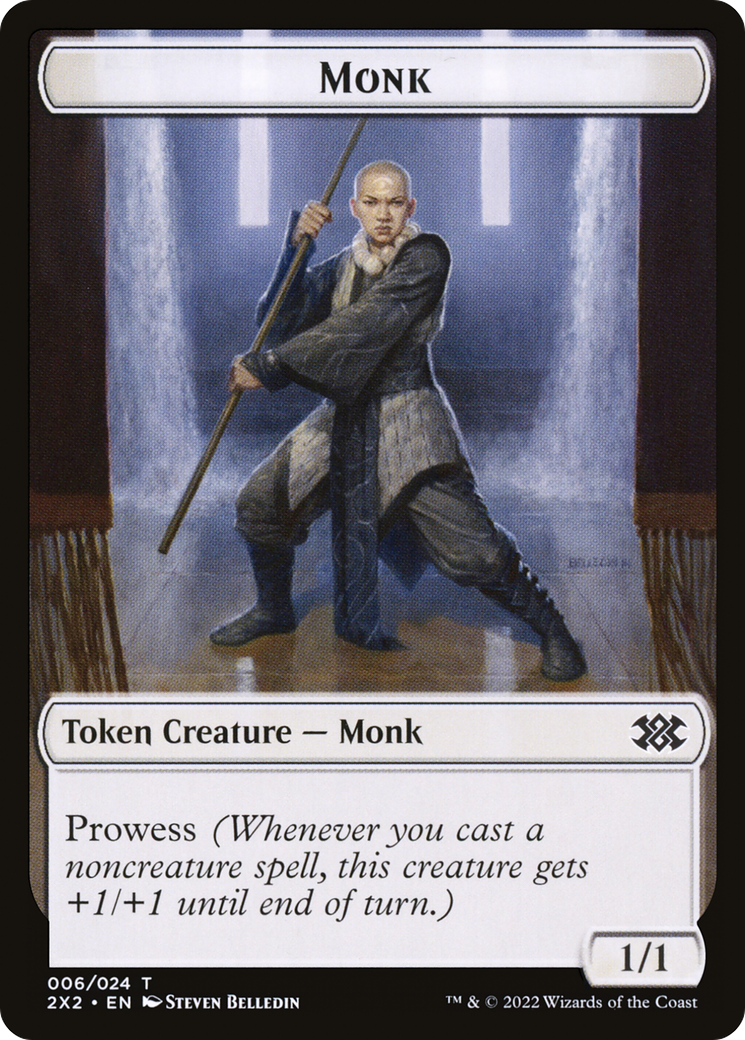 Monk (T2X2-006) - Double Masters 2022 Tokens-1