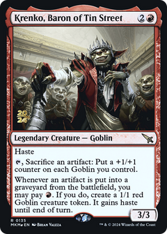 Krenko, Baron of Tin Street [Murders at Karlov Manor Prerelease Promos]-1