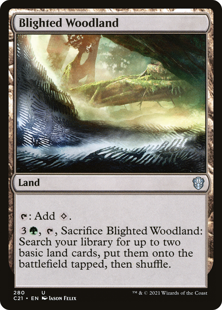 Blighted Woodland [Commander 2021]-1