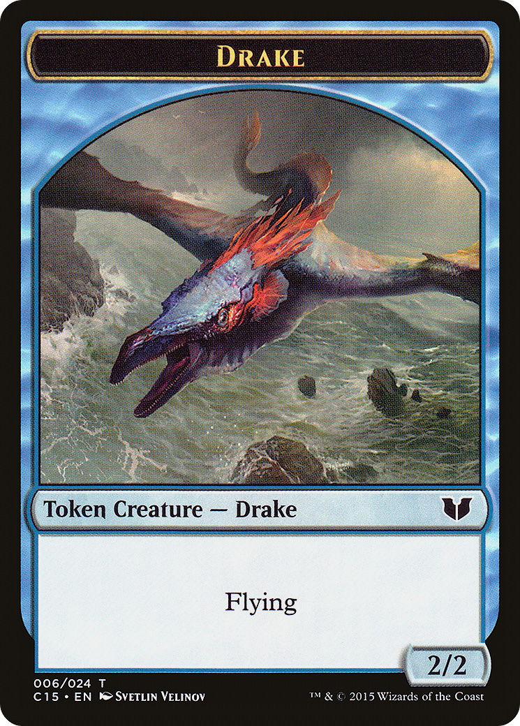 Drake // Elemental (020) Double-Sided Token [Commander 2015 Tokens]-5