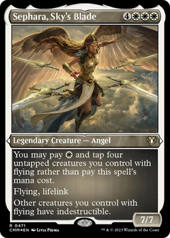 Sephara, Sky's Blade (Foil Etched) [Commander Masters]-1