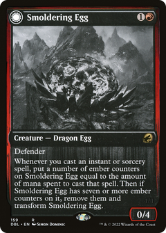 Smoldering Egg // Ashmouth Dragon [Innistrad: Double Feature]-3