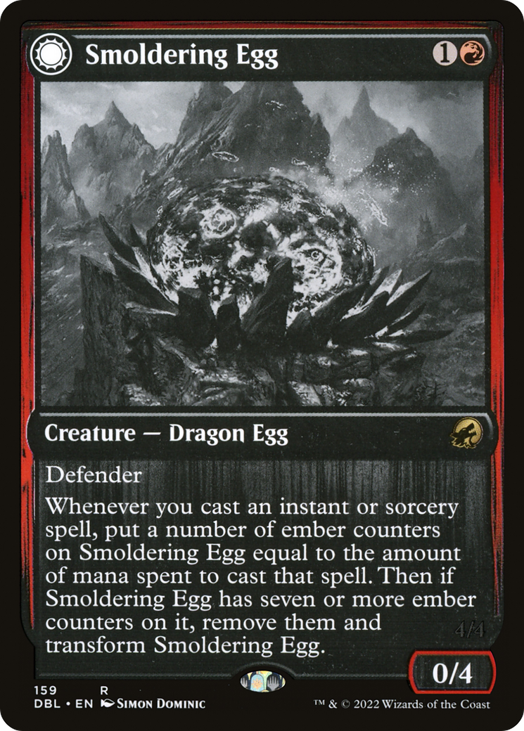 Smoldering Egg // Ashmouth Dragon [Innistrad: Double Feature]-3