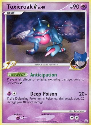 Toxicroak G (40/127) [Platinum: Base Set]-1