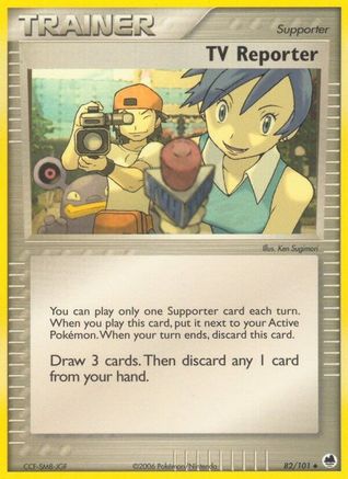 TV Reporter (82/101) (Stamped) [EX: Dragon Frontiers]-1