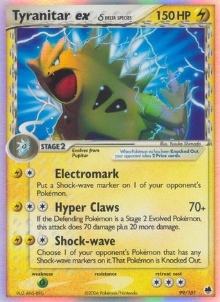 Tyranitar ex (99/101) (Delta Species) [EX: Dragon Frontiers]-1