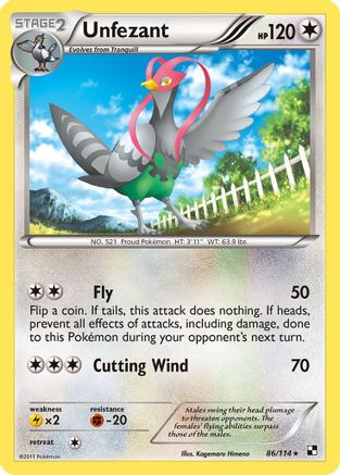 Unfezant (86/114) [Black & White: Base Set]-1