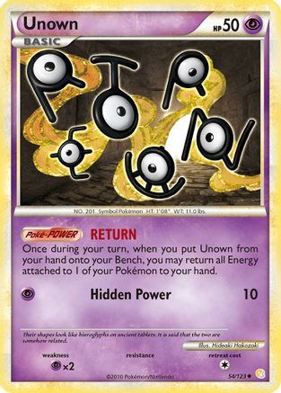 Unown (54/123) [HeartGold & SoulSilver: Base Set]-1