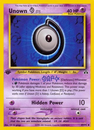 Unown [D] (47/75) [Neo Discovery Unlimited]-1