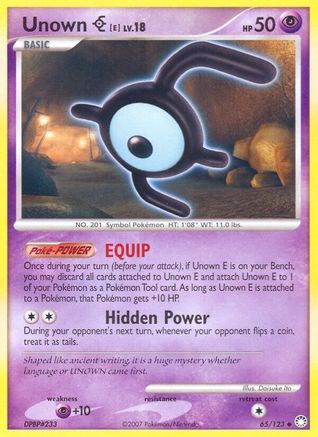 Unown E (65/123) [Diamond & Pearl: Mysterious Treasures]-1