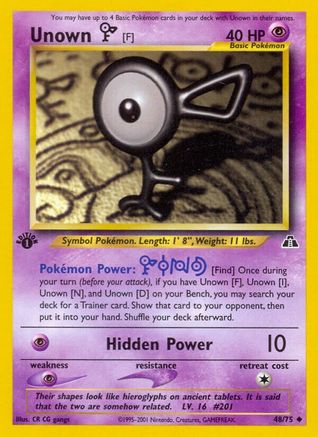 Unown [F] (48/75) [Neo Discovery Unlimited]-1