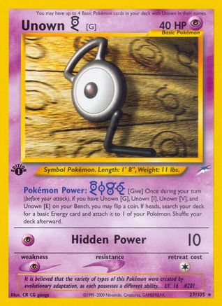 Unown [G] (27/105) [Neo Destiny Unlimited]-1