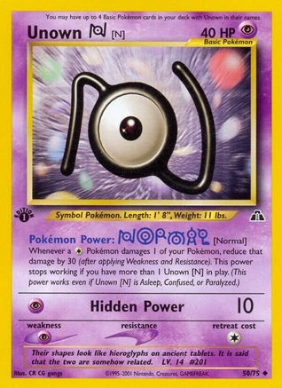 Unown [N] (50/75) [Neo Discovery Unlimited]-1