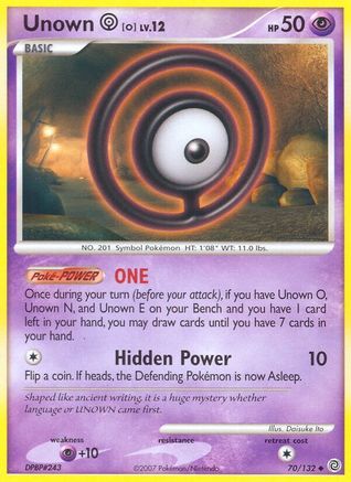 Unown O (70/132) [Diamond & Pearl: Secret Wonders]-1