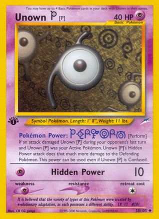 Unown [P] (58/105) [Neo Destiny Unlimited]-1
