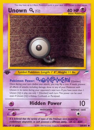 Unown [Q] (59/105) [Neo Destiny Unlimited]-1