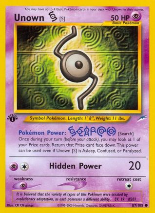 Unown [S] (87/105) [Neo Destiny Unlimited]-1