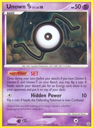 Unown S (39/132) [Diamond & Pearl: Secret Wonders]-1