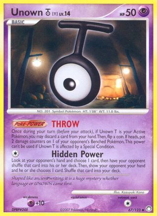 Unown T (67/123) [Diamond & Pearl: Mysterious Treasures]-1
