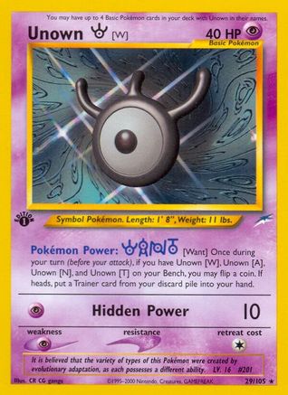 Unown [W] (29/105) [Neo Destiny Unlimited]-1