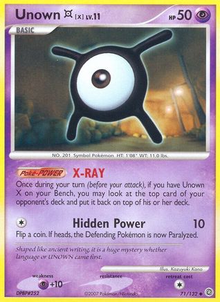 Unown X (71/132) [Diamond & Pearl: Secret Wonders]-1