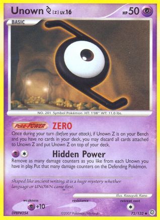 Unown Z (72/132) [Diamond & Pearl: Secret Wonders]-1