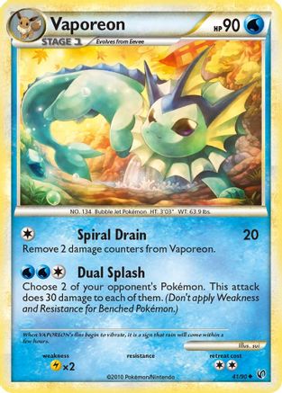 Vaporeon (41/90) [HeartGold & SoulSilver: Undaunted]-1