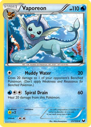 Vaporeon (25/108) [Black & White: Dark Explorers]-1