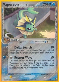 Vaporeon (18/113) (Delta Species) [EX: Delta Species]-1