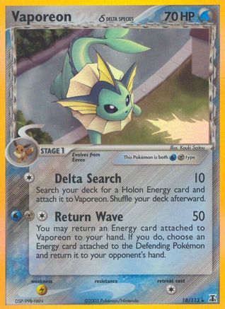 Vaporeon (18/113) (Delta Species) [EX: Delta Species]-1