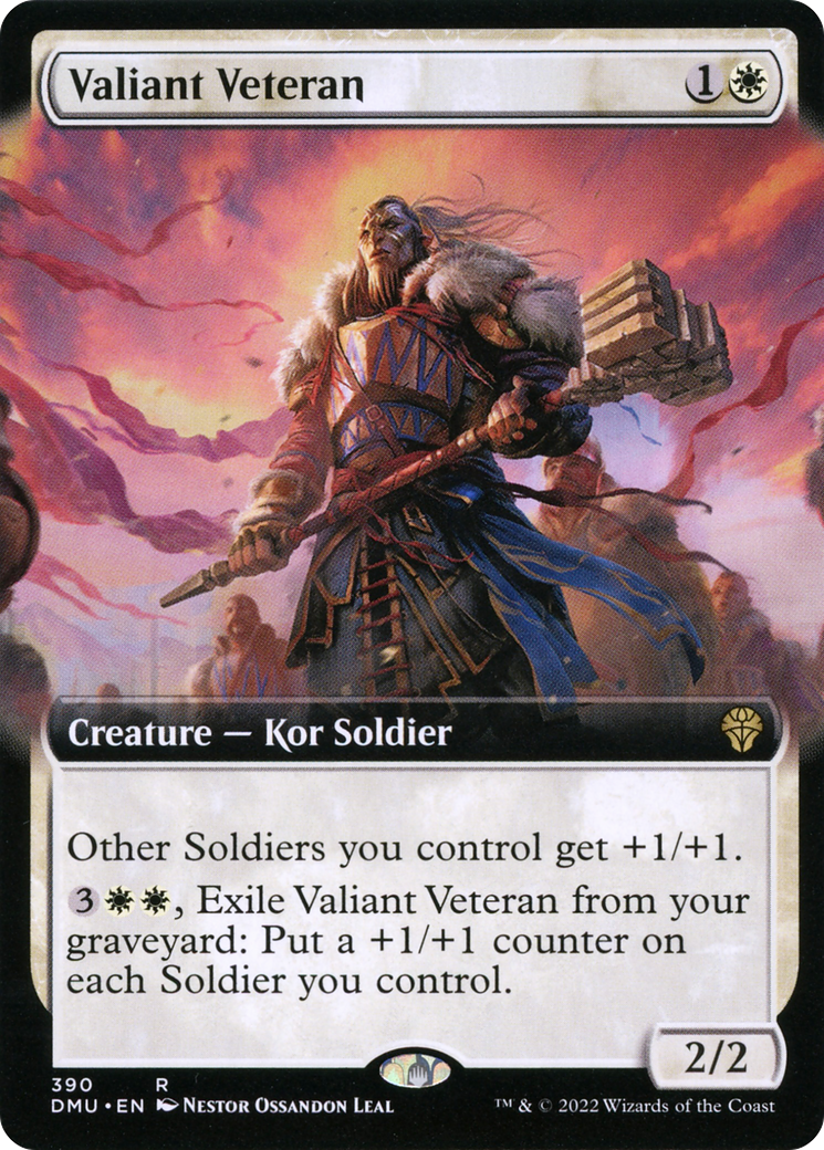 Valiant Veteran (Extended Art) (DMU-390) - Dominaria United: (Extended Art) Foil-1