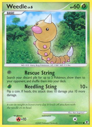 Weedle (86/111) [Platinum: Rising Rivals]-1