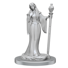 Critical Role Unpainted Miniatures Human Wizard Female & Halfling Holy Warrior Female