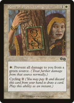 Rune of Protection: Green [Urza's Saga]-1