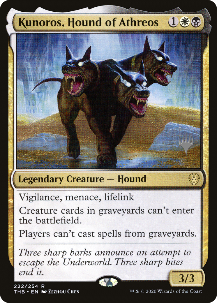 Kunoros, Hound of Athreos (Promo Pack) [Theros Beyond Death Promos]-1