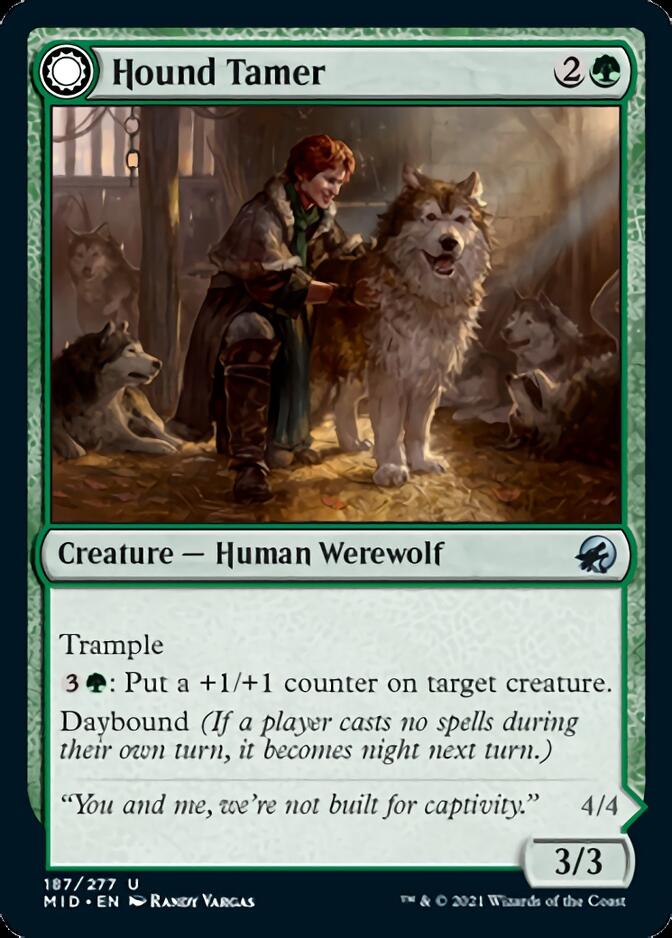 Hound Tamer // Untamed Pup [Innistrad: Midnight Hunt]-1