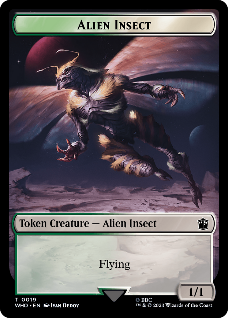 Mutant // Alien Insect Double-Sided Token [Doctor Who Tokens]-2