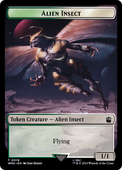 Fish // Alien Insect Double-Sided Token [Doctor Who Tokens]-2