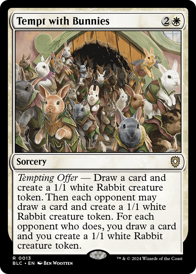 Tempt with Bunnies [Bloomburrow Commander]-1