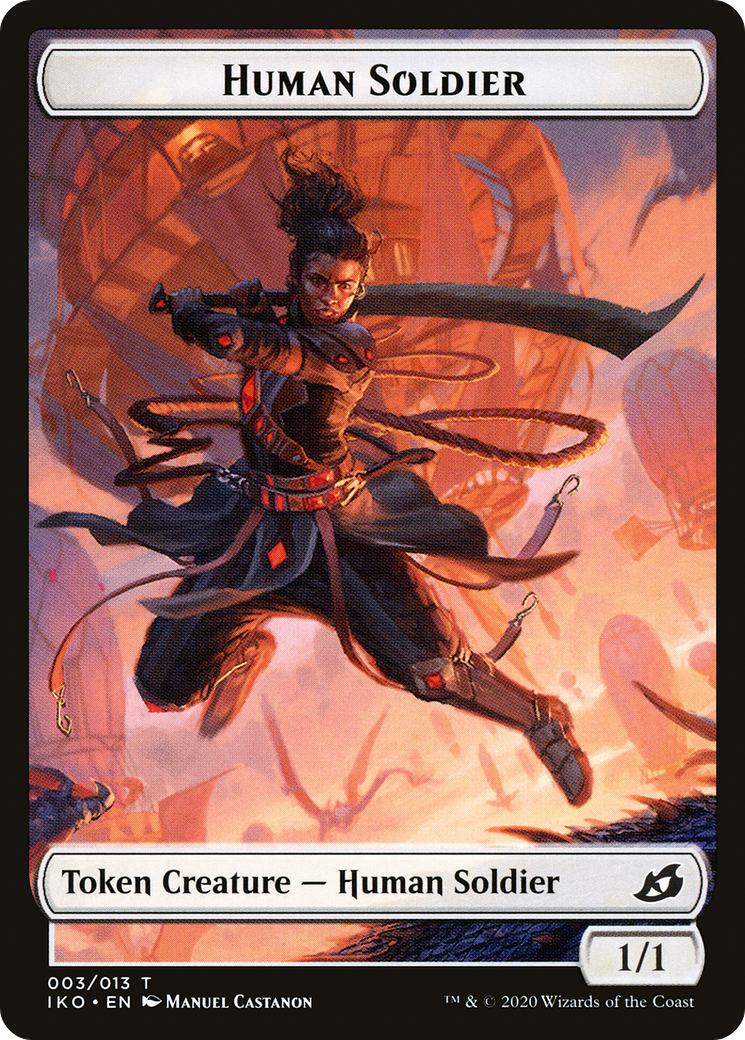 Human Soldier Token (003/013) [Ikoria: Lair of Behemoths Tokens]-1