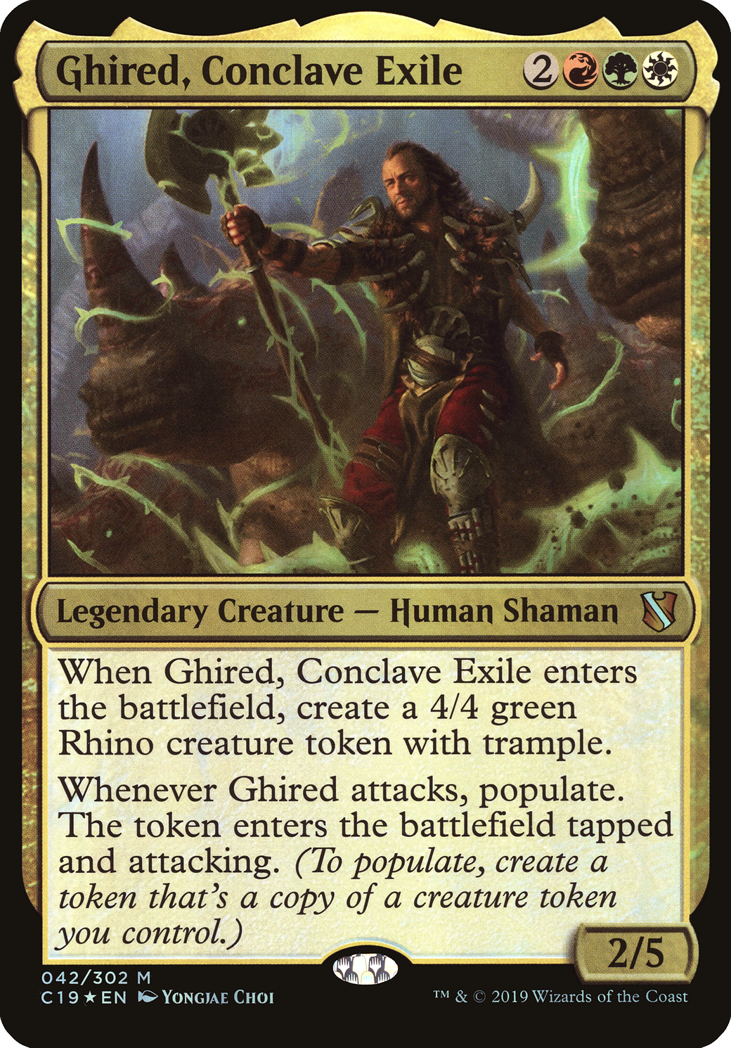 Ghired, Conclave Exile (Oversized) [Commander 2019 Oversized]-1