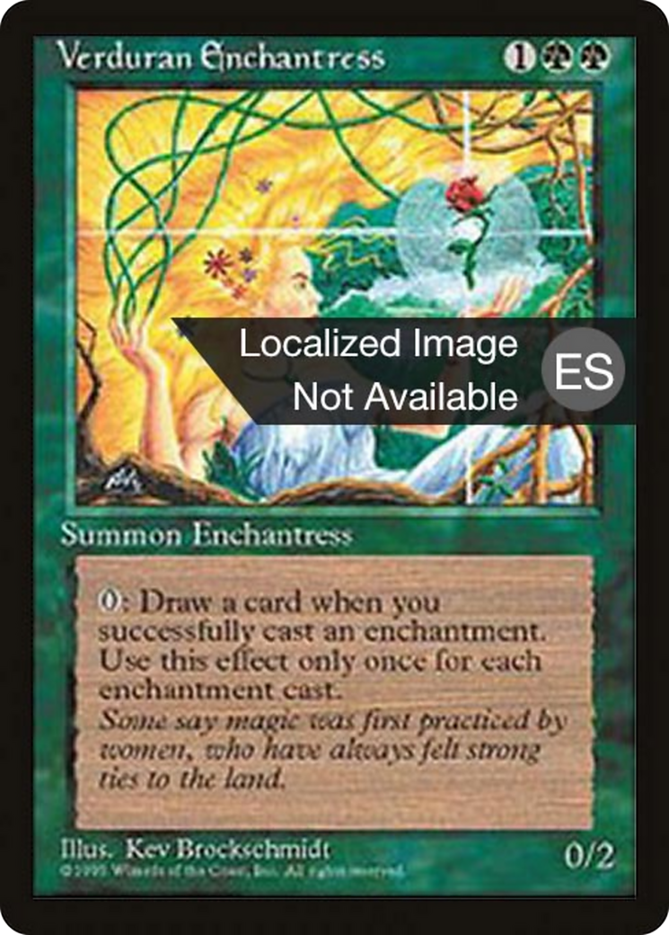 Verduran Enchantress [Fourth Edition Foreign Black Border]-1
