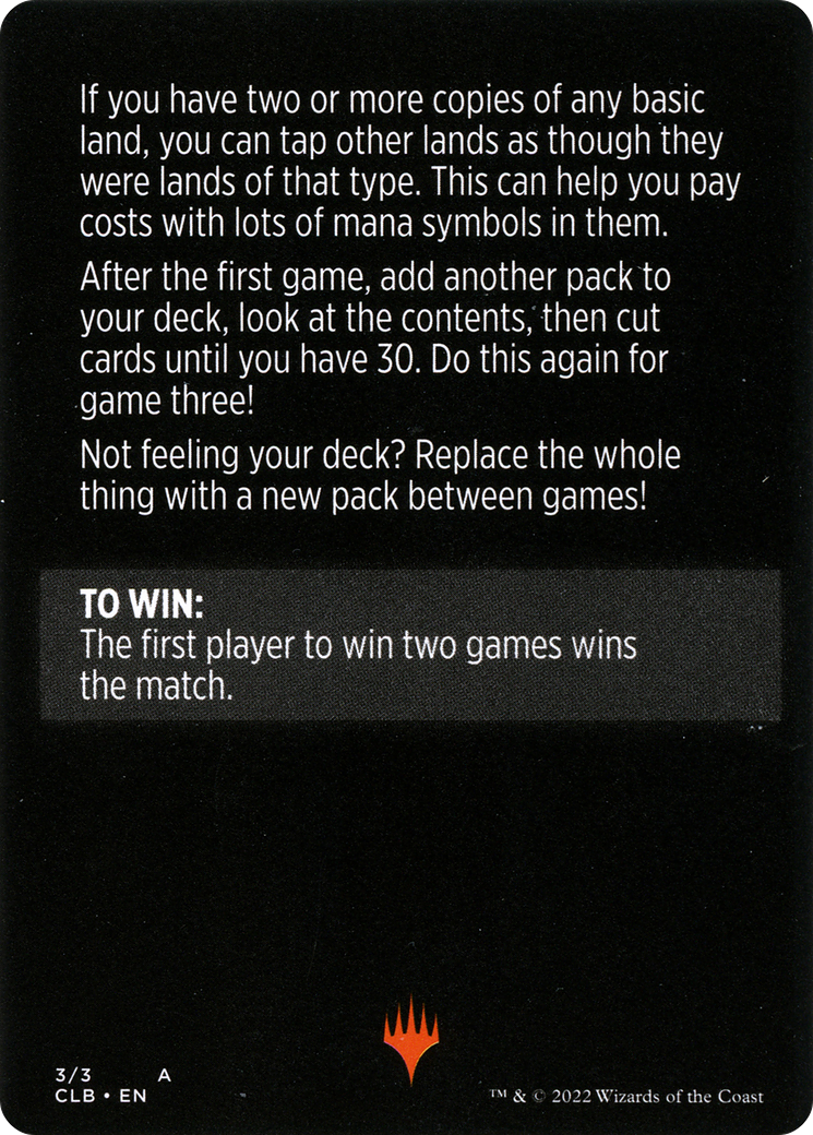 Mini-Master // Mini-Master (cont'd) (MCLB-003) - Commander Legends: Battle for Baldur's Gate Minigames-2