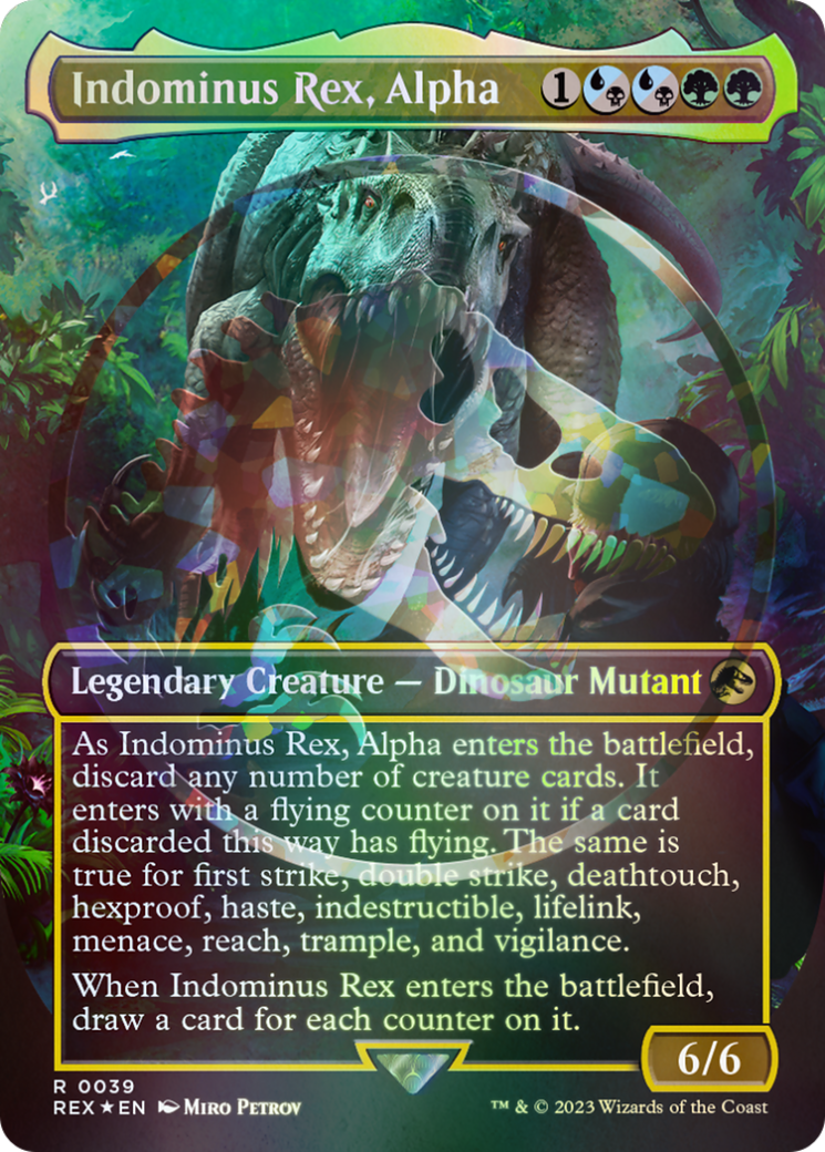 Indominus Rex, Alpha (Emblem) (Borderless) [Jurassic World Collection Tokens]-1