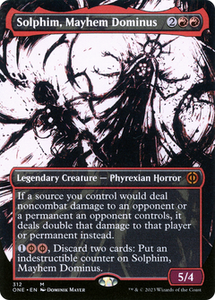 Solphim, Mayhem Dominus (Borderless Ichor) [Phyrexia: All Will Be One]-1