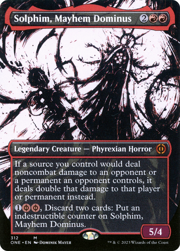 Solphim, Mayhem Dominus (Borderless Ichor) [Phyrexia: All Will Be One]-1