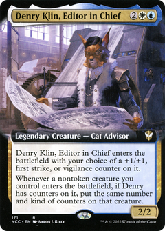 Denry Klin, Editor in Chief (Extended Art) [Streets of New Capenna Commander]-1