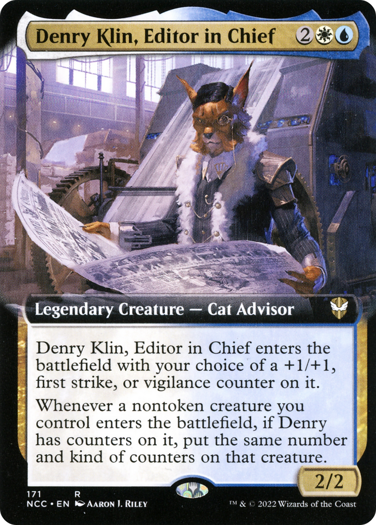 Denry Klin, Editor in Chief (Extended Art) [Streets of New Capenna Commander]-1
