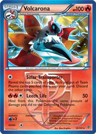 Volcarona (13/101) (Theme Deck Exclusive) [Black & White: Plasma Blast]-1
